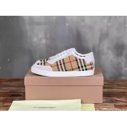 BURBERRY CHECK AND LEATHER SNEAKERS – BBR075 UK
