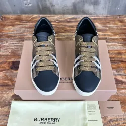 BURBERRY CHECK AND LEATHER SNEAKERS – BBR071 UK