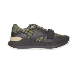 Burberry Trainers Check Lace-Up  In Military Green – Bbr008 Uk