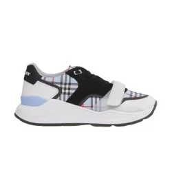 Burberry Trainers Check Nylon, Leather And Suede  – Bbr031 Uk