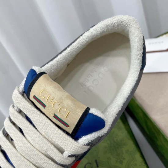 Replica Gucci 9187 GGCC206 Buddha Luxury Replica Gucci Trainers Screener Grey Suede – Gcc206 Uk - 9187 - Buddha Luxury