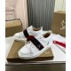 Three-quarter view of Christian Louboutin Adolescenza White Slip On Trainers