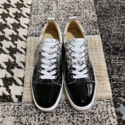 Christian Louboutin Low Top Print Patent Toe Trainers Christian Louboutin Low Top Print Patent Toe Trainers
