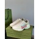 Gucci Ivory Leather Double G Chunky Trainers lateral side display