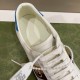 Gucci Ace Leather Low Top Trainers White Blue interior detail