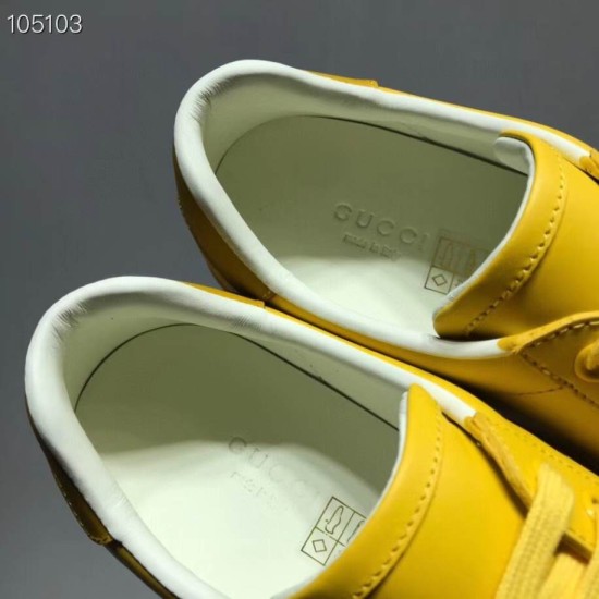 Replica Gucci Trainers Ace Interlocking G – Light Yellow  – Gcc229 Uk - 8111 - Buddha Luxury