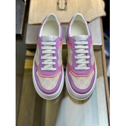 Gucci Gg Supreme Canvas Purple Low Top Trainers