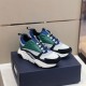 Dior B22 Blue Green Trainer Pair on Box View Pair of Dior B22 blue and deep green trainers sitting on top of shoe box