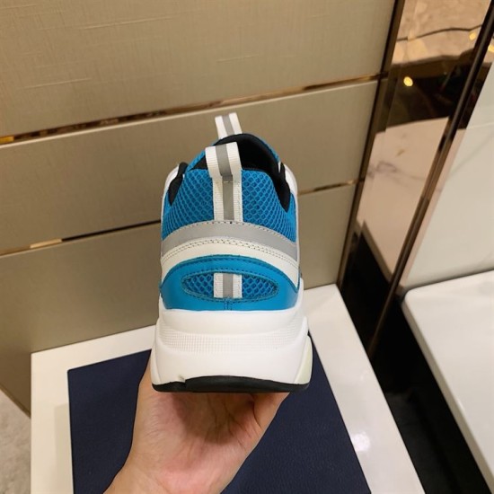 Dior B22 Light Blue And White Chunky Trainers heel pull tab detail