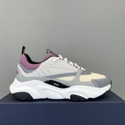 Dior Grey And Purple Mesh Chunky Trainers Dior Grey And Purple Mesh Chunky Trainers