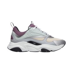 Dior Grey And Purple Mesh Chunky Trainers