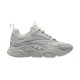Dior B22 Grey Mesh Leather Chunky Low Top Trainer isolated lateral side view
