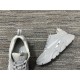 Dior B22 Grey Mesh Leather Chunky Low Top Trainer front tongue and collar detail