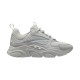 Dior B22 Grey Mesh Leather Chunky Low Top Trainer side profile view