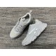 Dior B22 Grey Mesh Leather Chunky Low Top Trainers side profile and top view combination