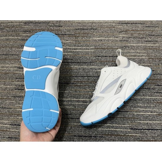 Dior B22 Blue Sole Tread Detail in off-white and blue Dior B22 bright blue textured rubber outsole tread pattern in off-white and blue