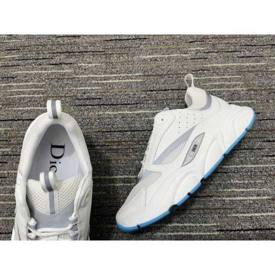 Dior B22 Off-White Trainer Inner Lining Detail in off-white and blue Dior B22 off-white trainer collar and padded lining close-up in off-white and blue