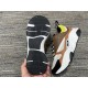 Dior B22 Brown Trainers Sole View in brown and lime Underside view of the black rubber sole with CD branding on Dior B22 brown trainers in brown and lime