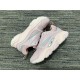 Dior B22 Pink Low Top Trainers Pair View in pink and white Side profile view of both Dior B22 Pink Trainers resting together in pink and white