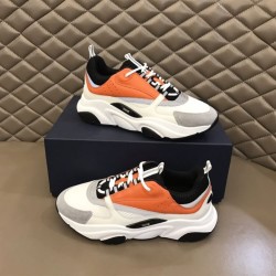 Dior Technical Mesh And Leather Orange Trainers Vibrant Dior Technical Mesh And Leather Orange Trainers Vibrant