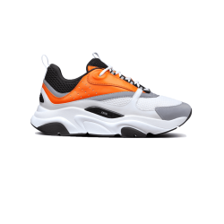 Dior Technical Mesh And Leather Orange Trainers Vibrant