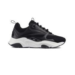 Dior Technical Mesh And Calfskin Trainers Black Black