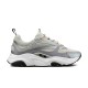 Dior B22 Grey and White Trainers Side Profile Dior B22 chunky trainers in grey and white side profile view