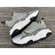 Dior B22 Grey Trainers Side Profiles in grey and white Both side profiles of grey Dior B22 chunky trainers facing opposite directions in grey and white
