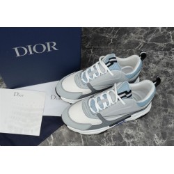 Dior Trainers Grey White Blue Mesh Leather Dior Trainers Grey White Blue Mesh Leather