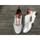 Top and lateral angle of Dior B22 White Grey Red Mesh Leather Chunky Trainers