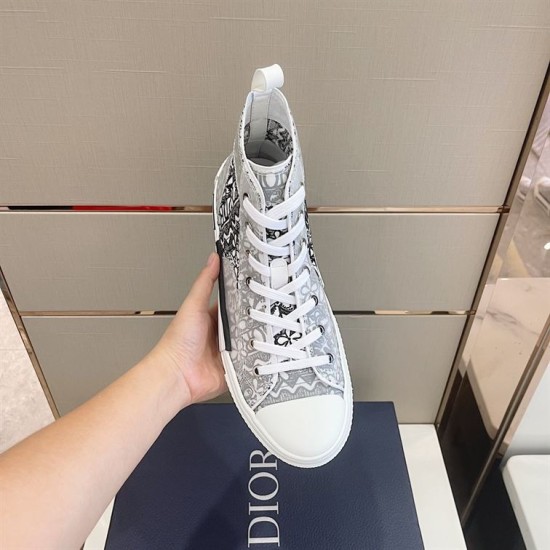 Dior B23 High Top Trainers Printed Pattern White Black Top View Dior B23 High Top Trainers Printed Pattern White Black bird eye top view