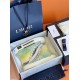 Dior B23 High-Top Trainers Boxed Presentation in green and yellow Dior B23 green and yellow gradient high-top trainers inside branded box with accessories