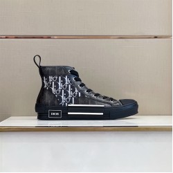 Dior High-Top Oblique Canvas Dark Grey Trainers Dior High-Top Oblique Canvas Dark Grey Trainers