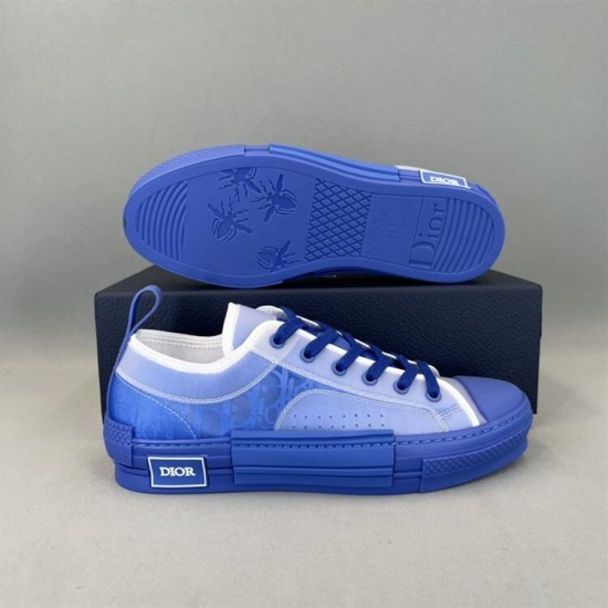 Dior B23 Low-Top Oblique Print Blue Trainer showing sole pattern
