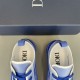Dior B23 Low-Top Oblique Print Blue Trainers close-up collar and tongue view