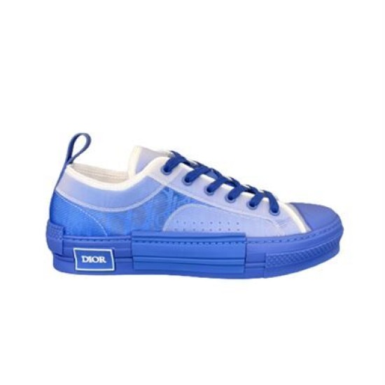 Dior B23 Low-Top Oblique Print Blue Trainer side profile