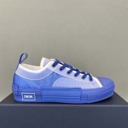 Dior Low-Top Oblique Print Blue Trainers Vibrant