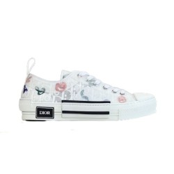 Dior Low-Top White Monogram Printed Canvas Trainers