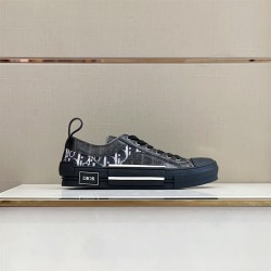 Dior Low-Top Canvas Oblique Oblique Pattern Trainers Black