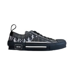 Dior Low-Top Canvas Oblique Oblique Pattern Trainers Black