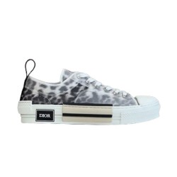 Dior Low Top Trainers Leopard Print Transparent Overlay