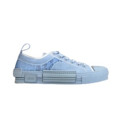 Dior Low Top Light Blue Oblique Canvas Trainers