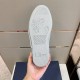 Dior B23 Low Top Grey Oblique Canvas Trainers Outsole Underside view showcasing textured pattern and logo on grey rubber sole