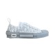 Dior B23 Low Top Grey Oblique Canvas Trainers Isolated View Isolated side view of grey low-top oblique canvas sneaker