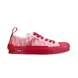 Dior Low Top Red Oblique Canvas Trainers