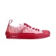 Dior B23 Low Top Red Oblique Canvas Trainers side profile view