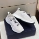 Dior B25 Runner Monogram Low Top White Trainers Angled Pair Angled pair view of Dior B25 Runner Monogram Low Top White Trainers resting on box