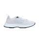 Dior B25 Runner Monogram Low Top White Trainers Isolated View Isolated lateral profile view of white Dior B25 Runner trainer with white background