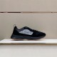 Dior B25 Runner Trainers Display View in black Dior B25 Runner Trainers in black suede displayed on a white shelf