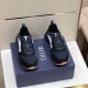 Dior B25 Runner Trainers Front Pair View in black Front perspective of both Dior B25 Runner Trainers sitting on box in black
